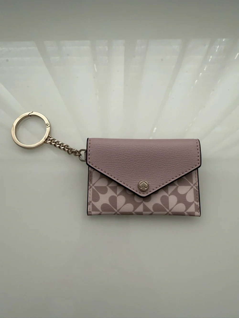 Women's Key Pouch Wallet Keychain - Light Gray